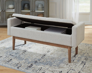 Briarson - Storage Bench - Beige / Brown - R&R Furniture Gallery (Fountain Valley, CA)