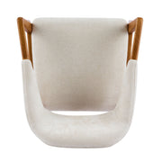 Indoor Upholstered Dining Armchair (Set of 2) - Beige / Teak - R&R Furniture Gallery (Fountain Valley, CA)