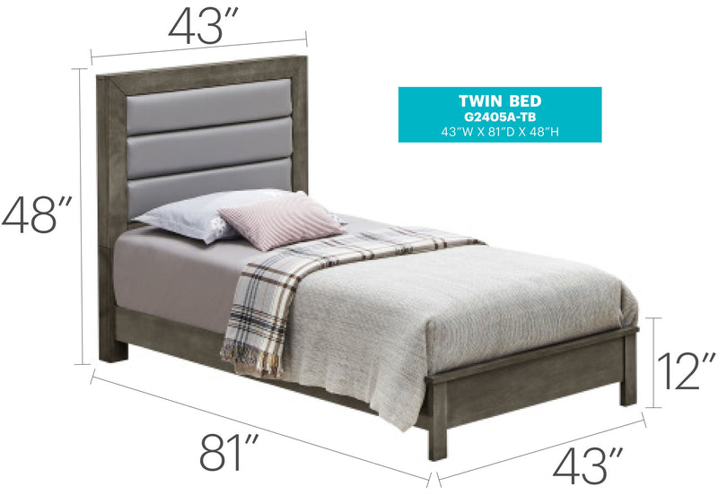 Transitional Modern Design Bed - R&R Furniture Gallery (Fountain Valley, CA)