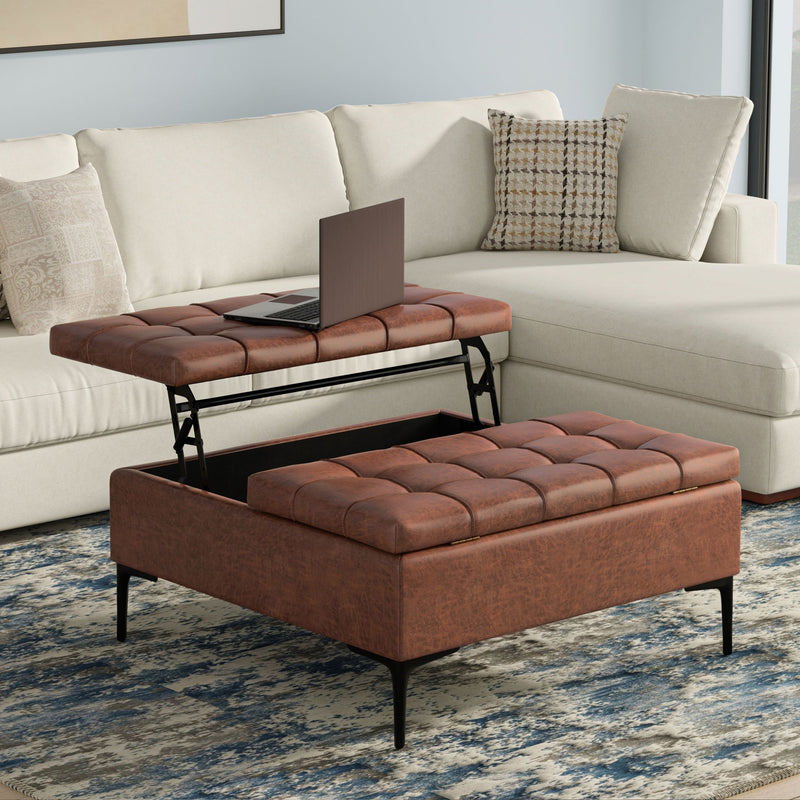 Laura - Lift Top Storage Ottoman - R&R Furniture Gallery (Fountain Valley, CA)