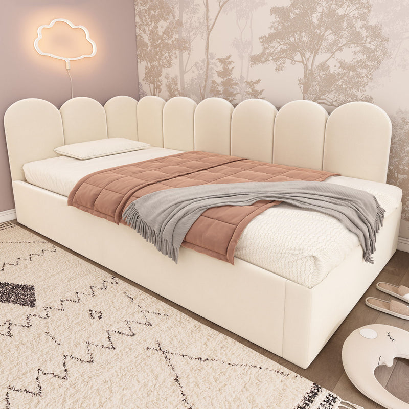 Upholstered Daybed With Metal Slatted Base - R&R Furniture Gallery (Fountain Valley, CA)