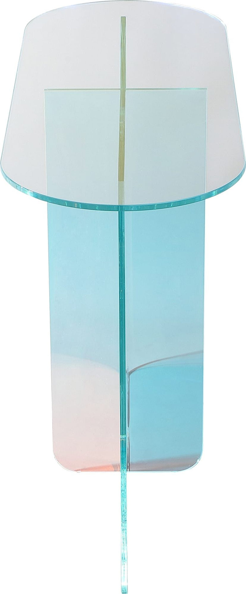 Fomo Console Table in Iridescent Glass