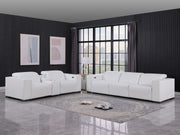 1208 - Leather Reclining Set (Sofa & Loveseat With 5 Power Recliners) - R&R Furniture Gallery (Fountain Valley, CA)