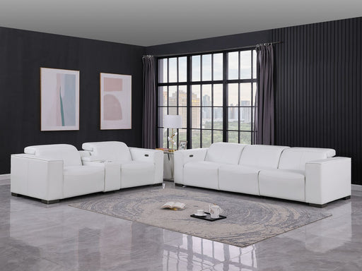 1208 - Leather Reclining Set (Sofa & Loveseat With 5 Power Recliners) - R&R Furniture Gallery (Fountain Valley, CA)