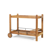 Bar Cart With Wine Bottle Holders, - Black - R&R Furniture Gallery (Fountain Valley, CA)