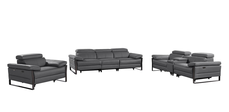 1246 - Modular Power Triple Reclining Sofa, Console Loveseat, And Chair Set With Power Headrests