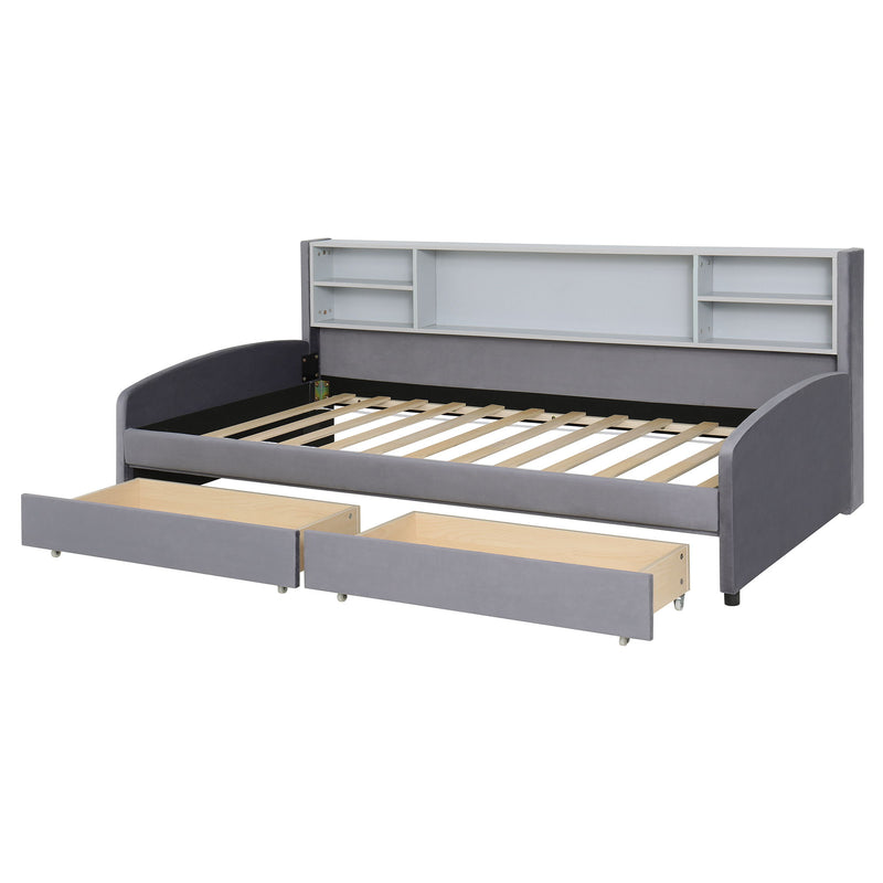 Luxurious Upholstered Platform Bed With Storage Drawers - R&R Furniture Gallery (Fountain Valley, CA)