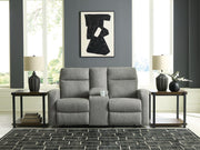 Gauntlet - Double Recline Loveseat With Console - Sterling - R&R Furniture Gallery (Fountain Valley, CA)
