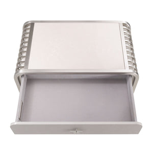 Roxbury Park - Metal Nightstand - Stainless Steel