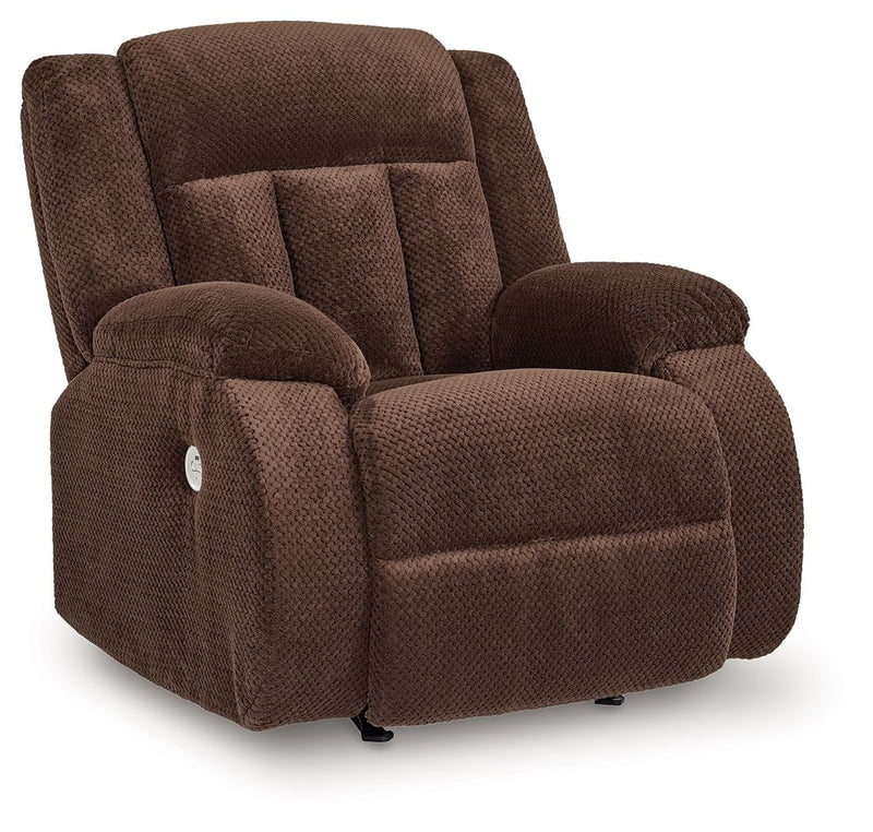 Free Wake - Power Rocker Recliner - Chocolate - R&R Furniture Gallery (Fountain Valley, CA)