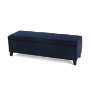 Noble House upholstered storage ottoman bench with cushioned top and fabric exterior, versatile for living room or entryway seating.