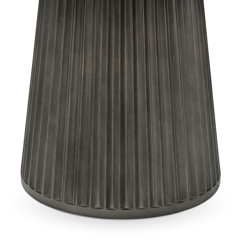 Caspia - 47" Outdoor Round Dining Table - Snowdrift White / Black - R&R Furniture Gallery (Fountain Valley, CA)