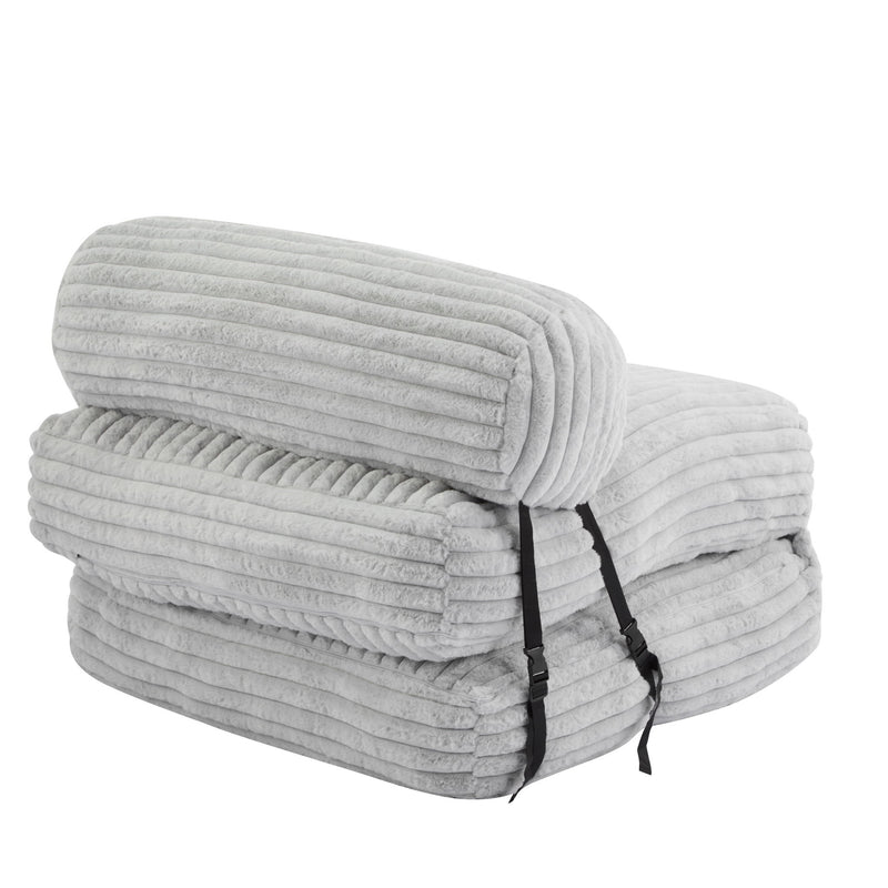 Latina - Indoor Foldbable Bean Bag Lounge Chair - Light Gray