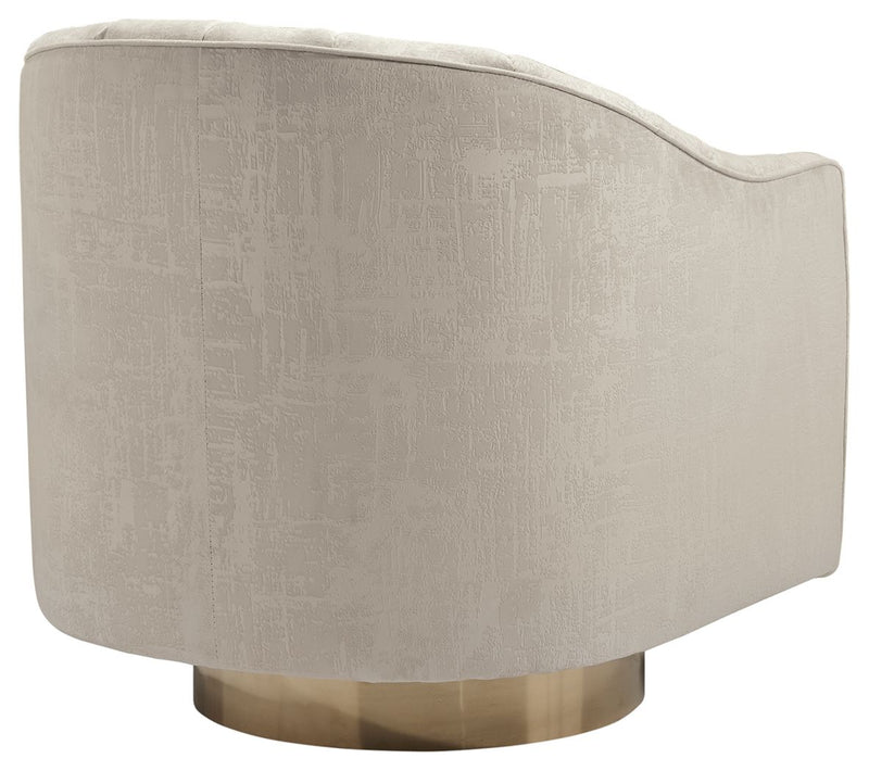 Penzlin - Swivel Accent Chair - Pearl - R&R Furniture Gallery (Fountain Valley, CA)