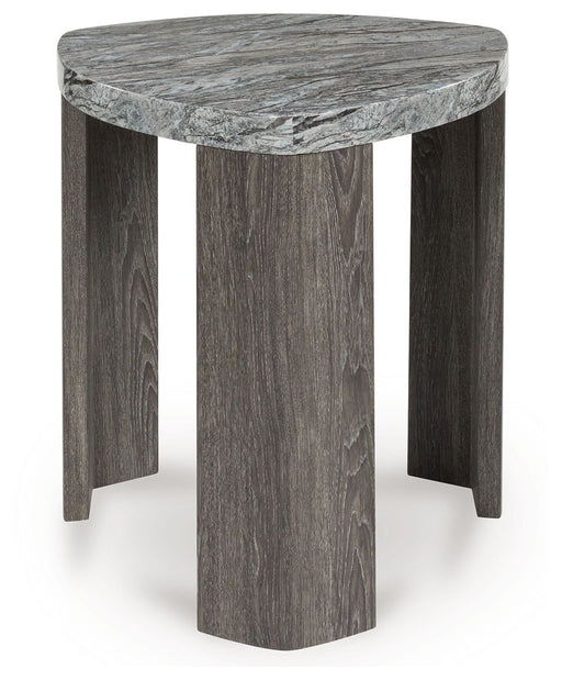 Surmour - Triangle End Table - Gray / Brown - R&R Furniture Gallery (Fountain Valley, CA)