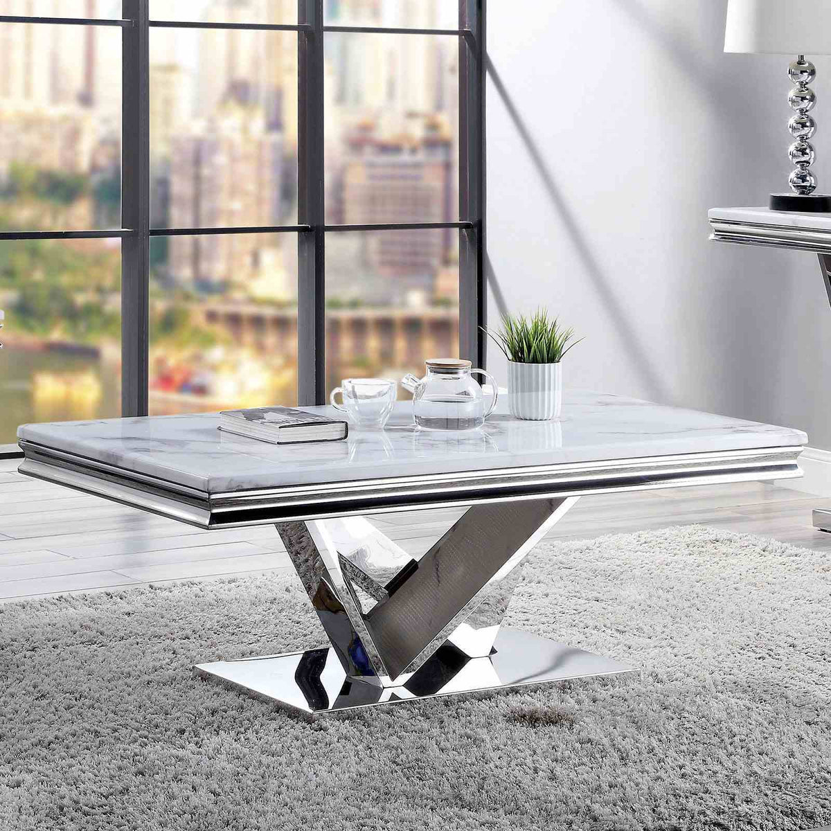 Villarsglane - Coffee Table, Chrome