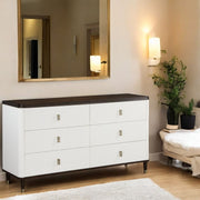Carena - Dresser With Jewelry Tray - White & Brown - R&R Furniture Gallery (Fountain Valley, CA)