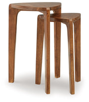 Brynnleigh - Accent Table Set (Set of 2) - Medium Brown - R&R Furniture Gallery (Fountain Valley, CA)