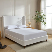 Harper - Tall Headboard Upholstered Bed / High Headboard / Elegant Simplicity / No Box Spring Needed - R&R Furniture Gallery (Fountain Valley, CA)