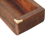 Indira - Floating Console Table - Walnut - R&R Furniture Gallery (Fountain Valley, CA)