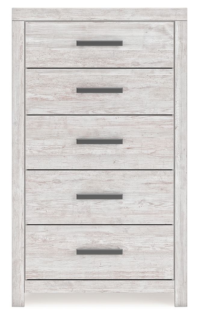Cayboni - Five Drawer Chest - Whitewash - R&R Furniture Gallery (Fountain Valley, CA)