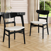 Mid Century Dining Chairs With Cushioned Seats And Wood Frame (Set of 2) - R&R Furniture Gallery (Fountain Valley, CA)