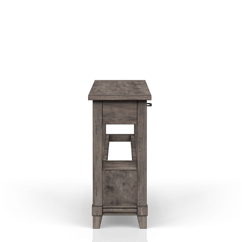 Console Table With Wine Bottle Storage Storage Drawers - Gray - R&R Furniture Gallery (Fountain Valley, CA)