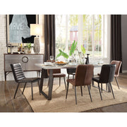 Kaylia - Dining Table - Aluminum & Gunmetal - R&R Furniture Gallery (Fountain Valley, CA)