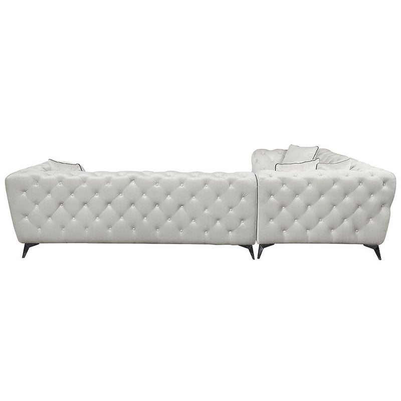 Atronia - Sectional Sofa With 4 Pillows - Beige Fabric - R&R Furniture Gallery (Fountain Valley, CA)