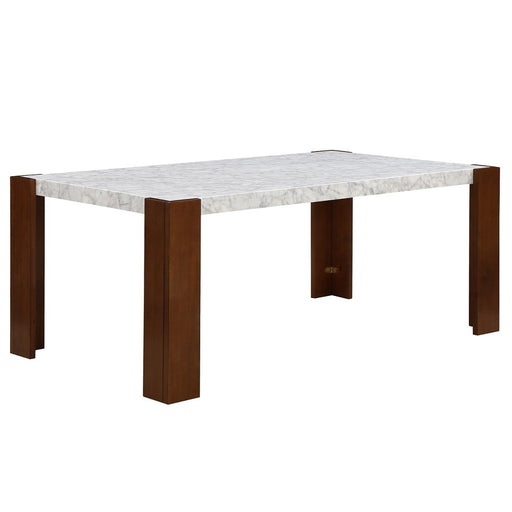 Hettie - Dining Table With Engineeed Stone Top - Engineered Stone Top & Brown - R&R Furniture Gallery (Fountain Valley, CA)