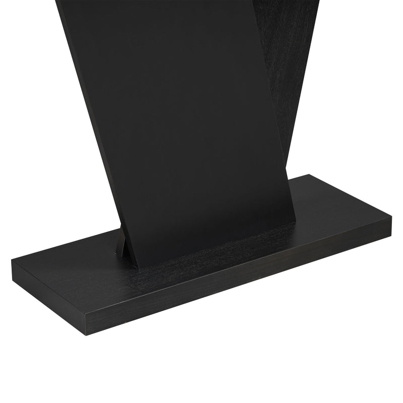 Console Table With V Shape Base, Sculptural Entryway Accent - R&R Furniture Gallery (Fountain Valley, CA)