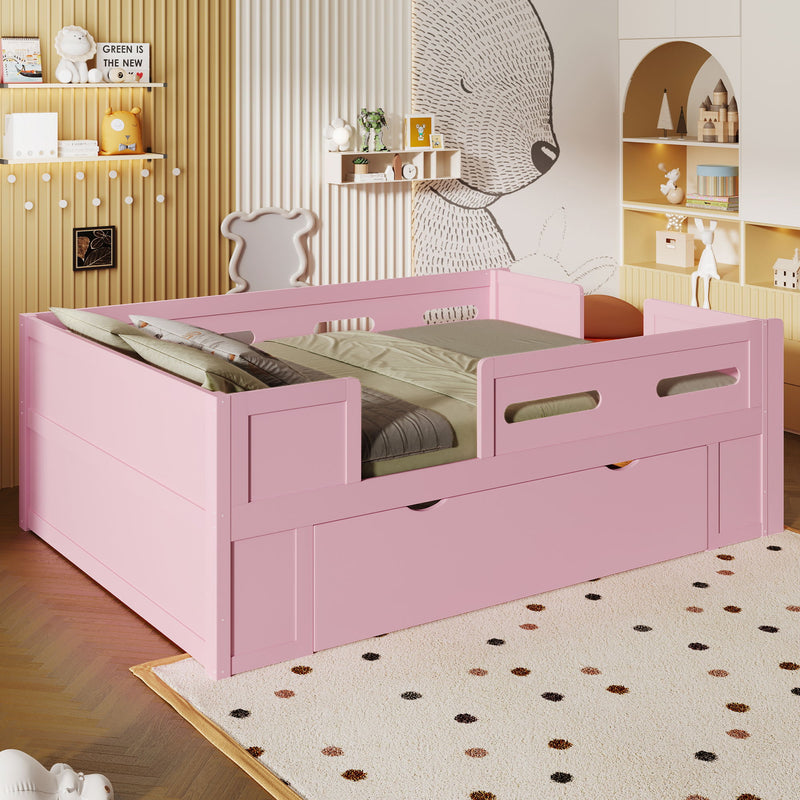Platform Bed With Guardrail And Drawer - R&R Furniture Gallery (Fountain Valley, CA)