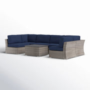 Wicker Sectional Sofa With Cushions And Table - R&R Furniture Gallery (Fountain Valley, CA)