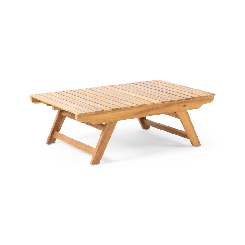 Outdoor Acacia Wood Coffee Table With Open Slat Design - R&R Furniture Gallery (Fountain Valley, CA)