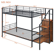 Bunk Bed With Lateral Storage Ladder And Wardrobe - R&R Furniture Gallery (Fountain Valley, CA)