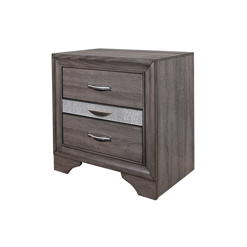 Ryder - Sparkle Nightstand - Gray - R&R Furniture Gallery (Fountain Valley, CA)