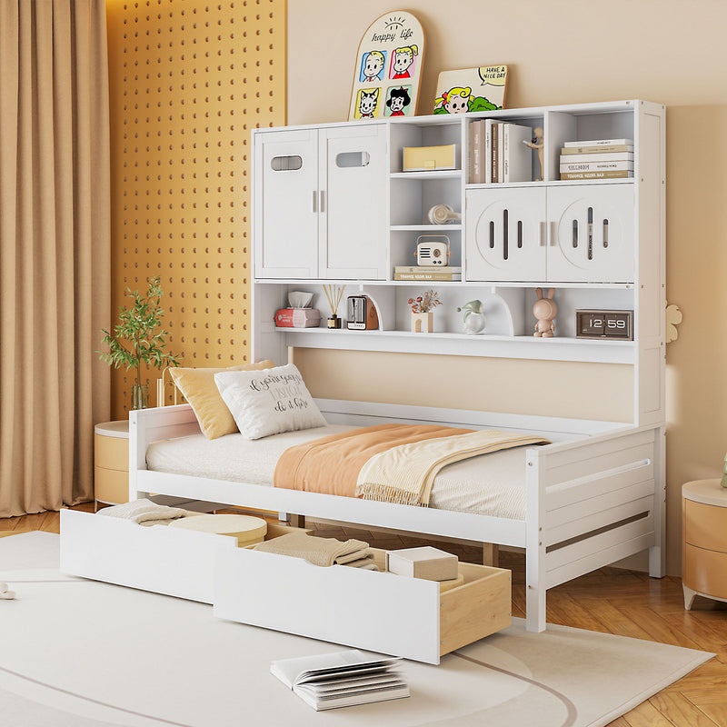 Daybed With All-In-One Cabinet And Shelf - R&R Furniture Gallery (Fountain Valley, CA)