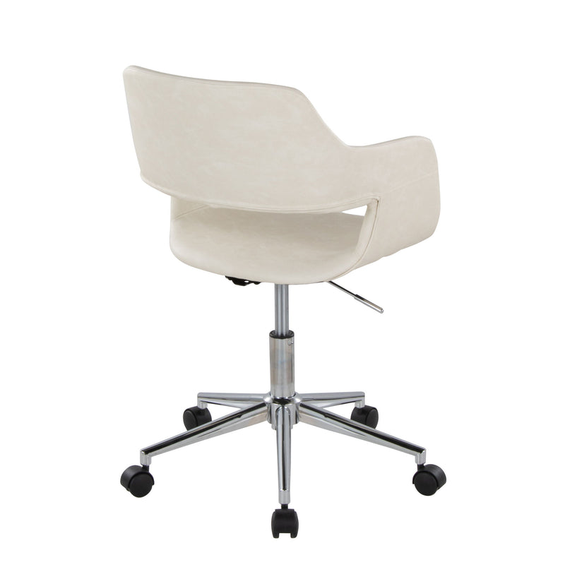 Lumi Source Margarite contemporary office task chair with adjustable height, black mesh back, and cushioned seat for desk work.