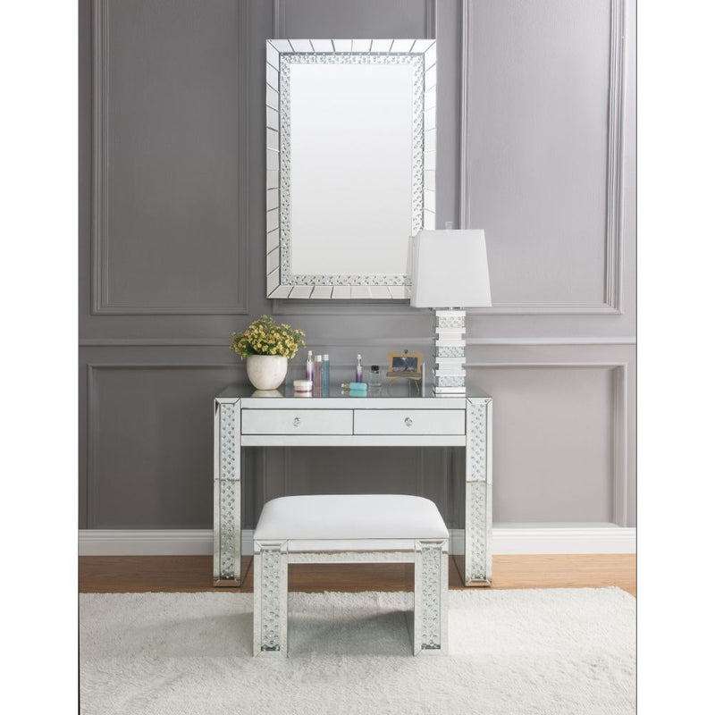 Nysa - Vanity Desk - Mirrored & Faux Crystals - R&R Furniture Gallery (Fountain Valley, CA)