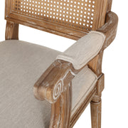 Elegant French Country Style Dining Chair With Cane Backrest - R&R Furniture Gallery (Fountain Valley, CA)