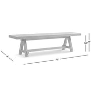 Jennifer Taylor Home Hawthorne dining bench in natural wood finish, showcasing a stylish and sturdy seating option for dining rooms.