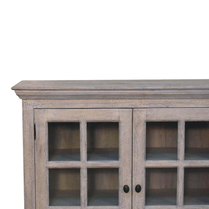 Triple Glazed Cabinet - Gray - R&R Furniture Gallery (Fountain Valley, CA)