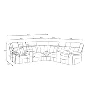 Jupiter - Leather Sectional - Black - R&R Furniture Gallery (Fountain Valley, CA)