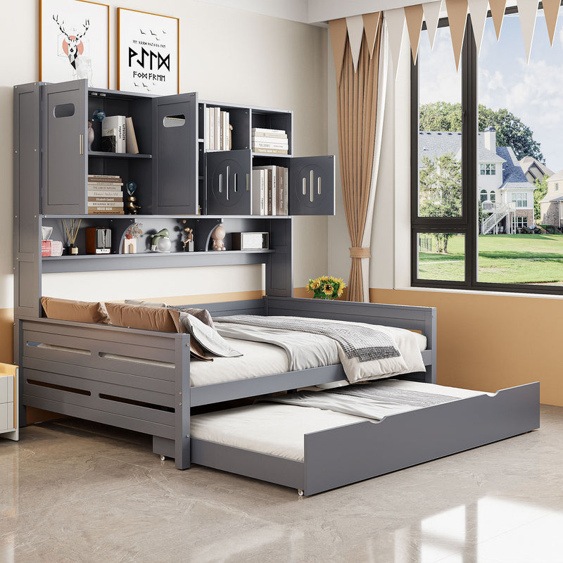 Daybed With All-In-One Cabinet And Shelf - R&R Furniture Gallery (Fountain Valley, CA)
