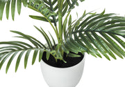 28" Tall, Artificial Plant, Palm Tree, Indoor, Faux, Fake, Floor, Greenery, Potted, Real Touch, Decorative - Green / White - R&R Furniture Gallery (Fountain Valley, CA)