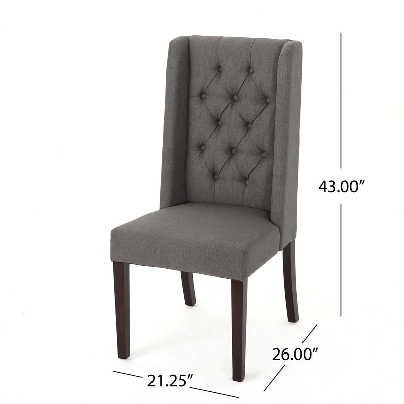 Sophisticated Tufted Dining Chair With High Back Design - R&R Furniture Gallery (Fountain Valley, CA)
