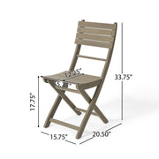 Positano - 4 Piece Foldable Chair - Gray - R&R Furniture Gallery (Fountain Valley, CA)