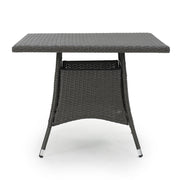 Outdoor Rattan Square Dining Table With 4 Legs - Gray - R&R Furniture Gallery (Fountain Valley, CA)