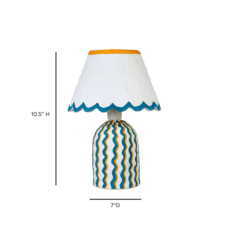 Blum - Scalloped Cotton Mache Table Lamp - R&R Furniture Gallery (Fountain Valley, CA)
