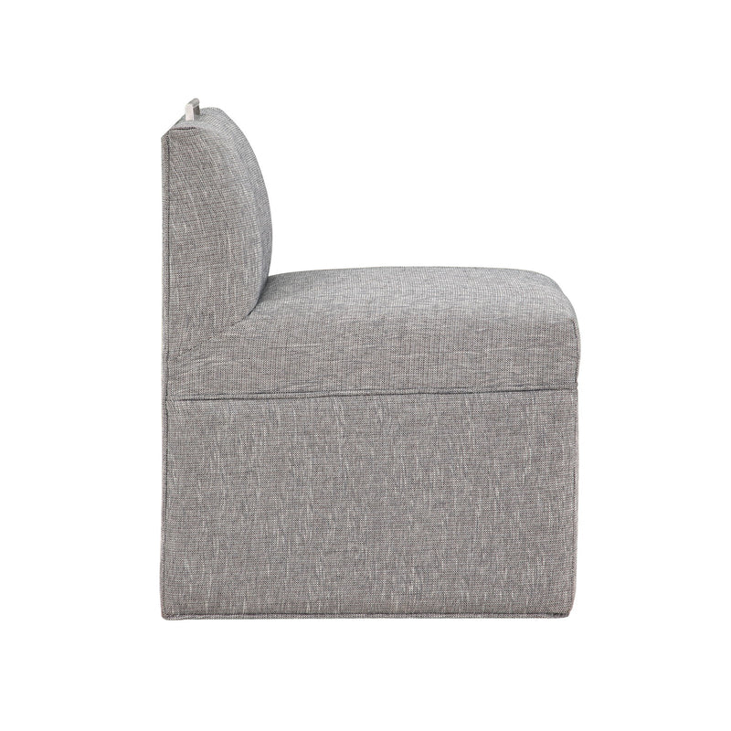 Della - Upholstered Castered Chair - Gray - R&R Furniture Gallery (Fountain Valley, CA)